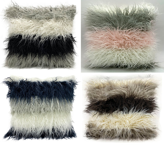 Faux Fur Cushion Cover or Cushions 3 Tone SHAGGY Fur