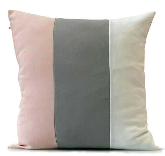 large 3 tone Striped cushions + covers or covers only BLUSH PINK