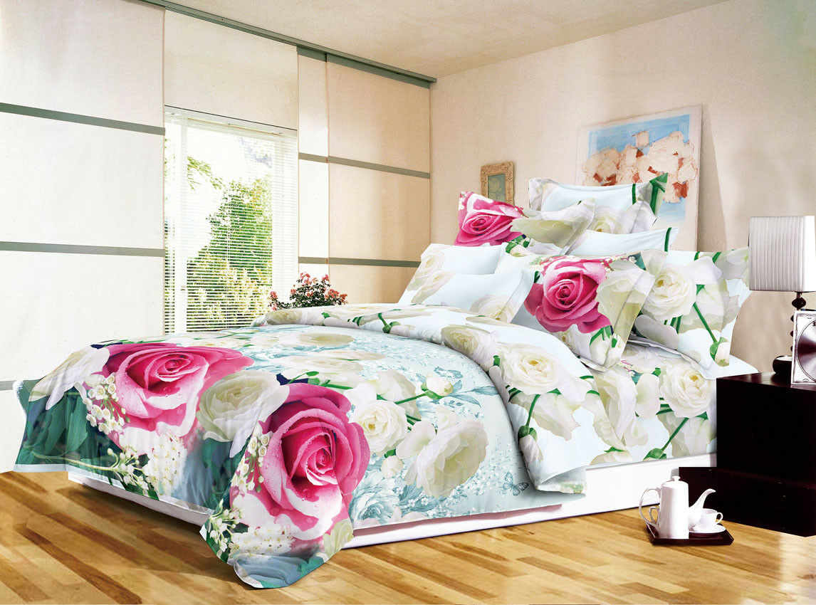 3D Duvet cover set Double King with 2 Pillow Cases 80 GSM