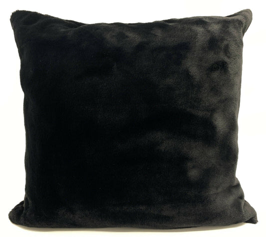 Faux fur cushion covers Black