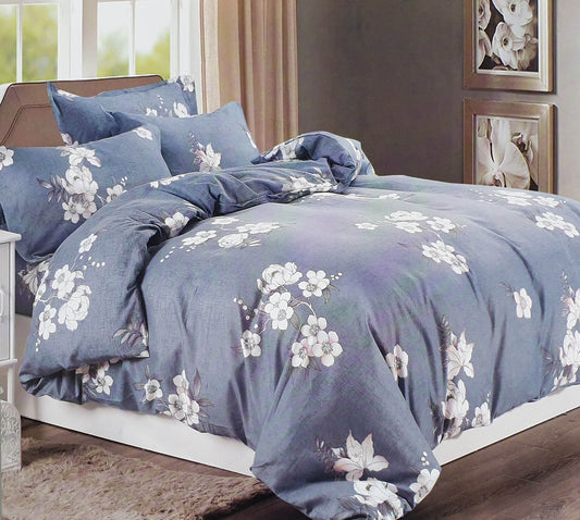 Duvet Cover Set with Pillow Cases 90 GSM DAISY D/EGG BLUE