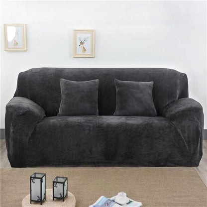 Sofa Covers Plush Velvet Stretch Fit With Tuckers Grey