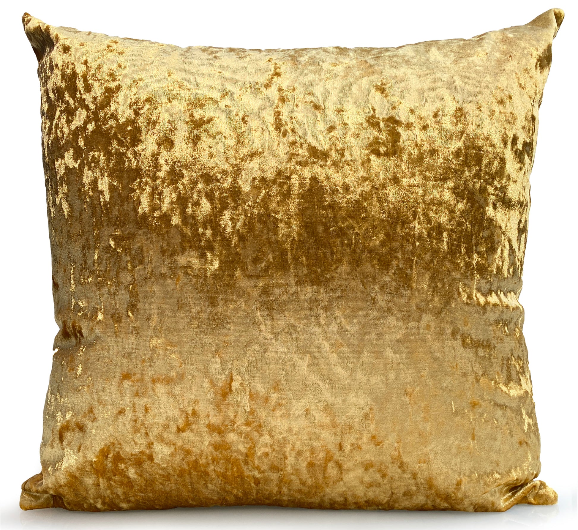 Velvet Cushion Cover Cushions Plain Crush Velvet 17"x17" 20"X20" 23"X23" MUSTARD GOLD