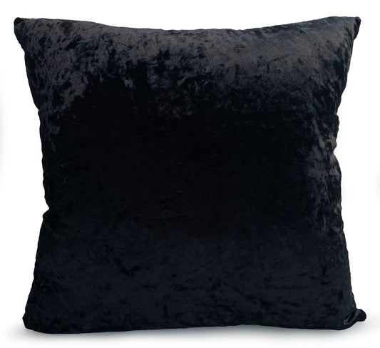 Velvet Cushion Cover Cushions Plain Crush Velvet 17"x17" 20"X20" 23"X23" BLACK
