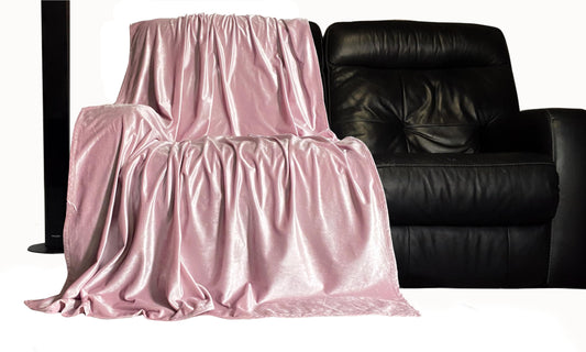 Throw over bedspread PLUSH Velvet New Sofa or bed Throw or Cushion Cover BLUSH PINK