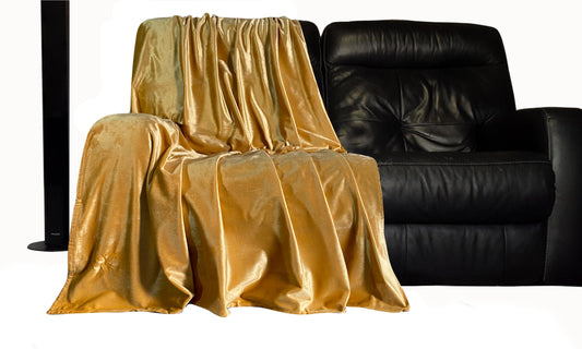 Throw over bedspread PLUSH Velvet New Sofa or bed Throw or Cushion Cover MUSTARD YELLOW