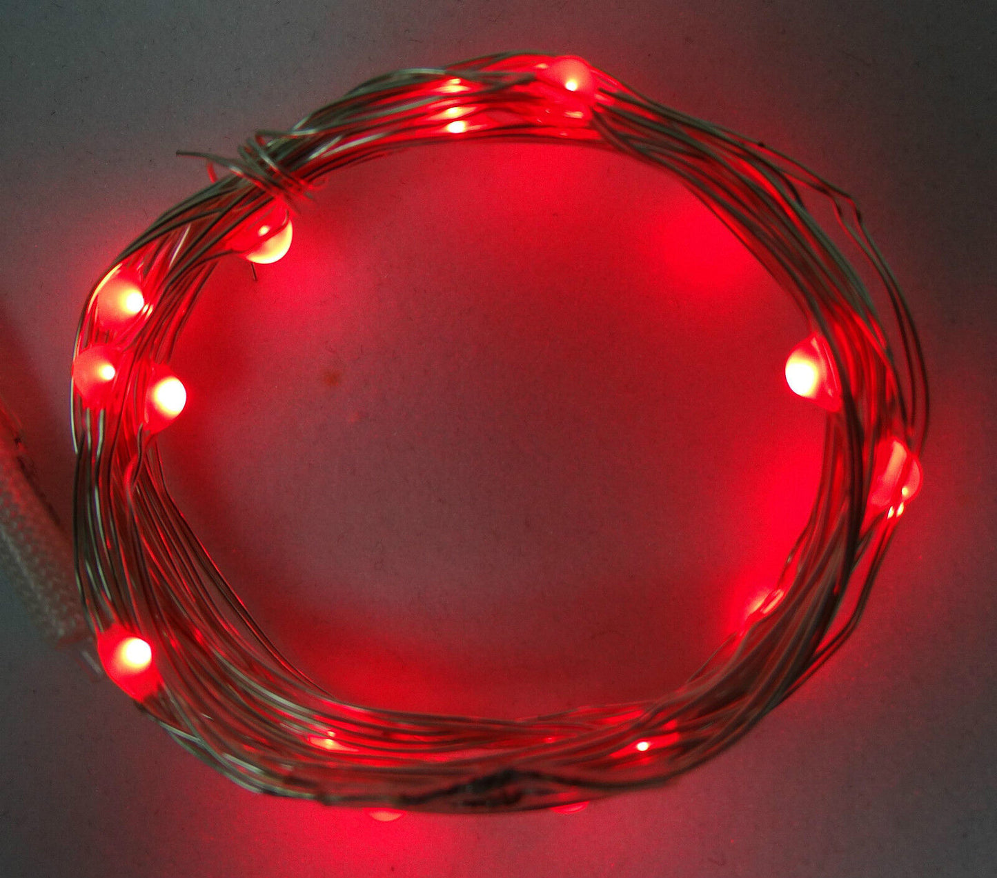 Led Light, String Fairy Lights, Battery Operated Led Lights, Silver Wire  birthday Party Light RED