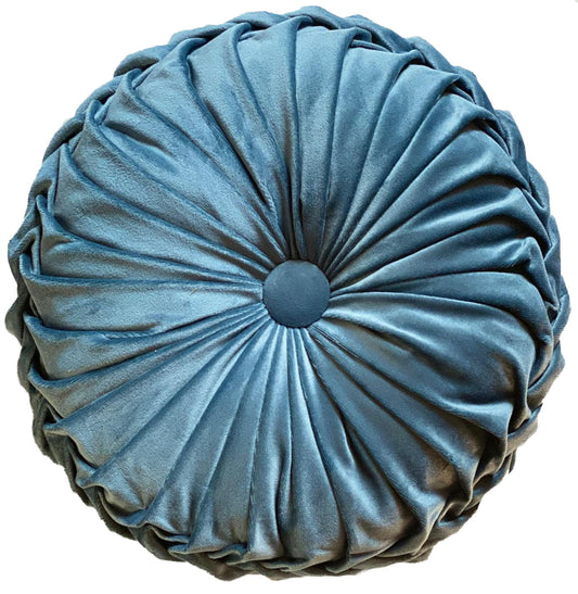 Round Cushion Holland Plush Velvet Chic Filled | TEAL